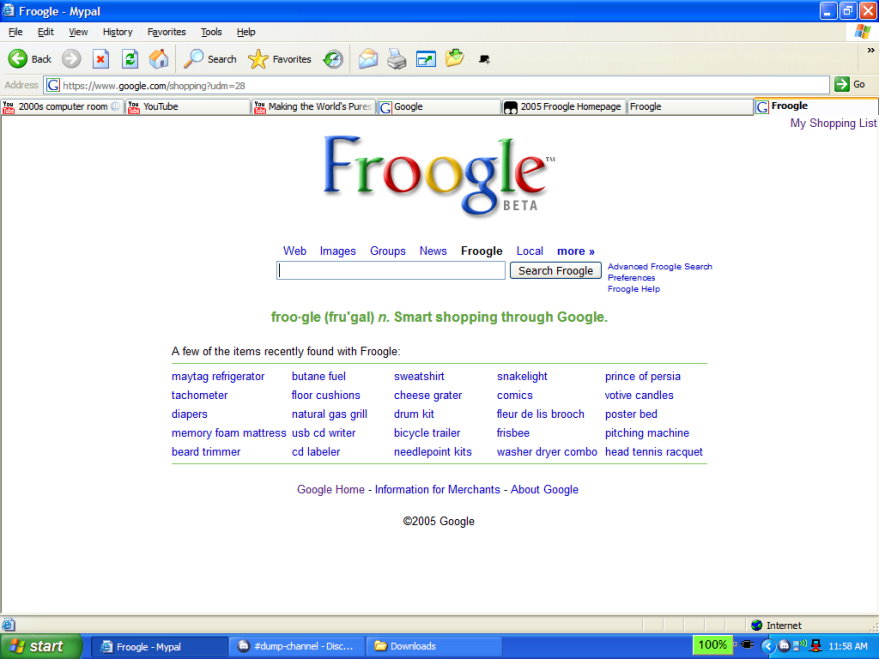 Froogle Homepage